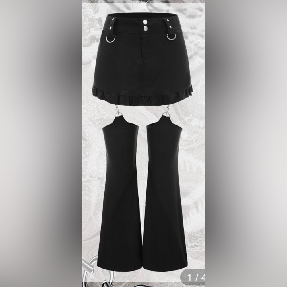 Mini Skirt Ruffle Bottom With Attachable Leg Warmers